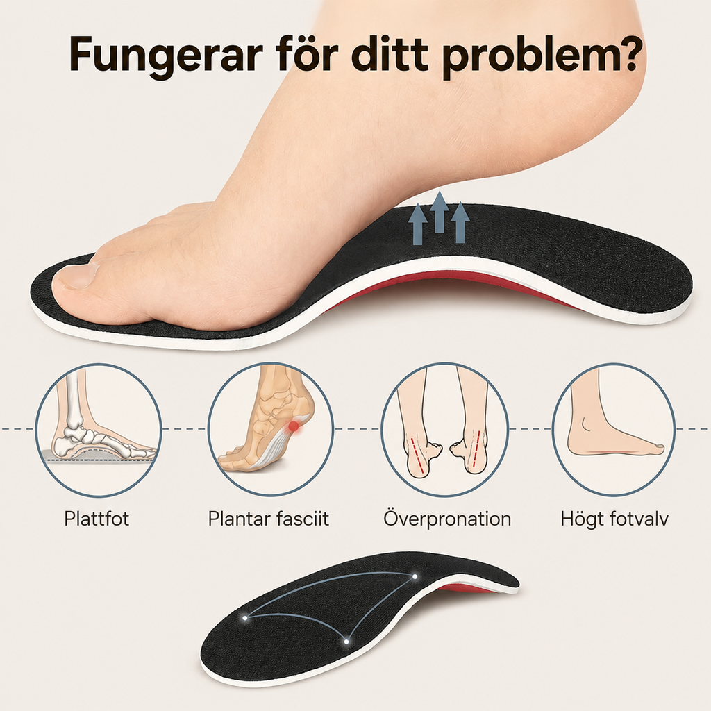 Needyknee FlexStep™ - Ortopediska stödsulor för bättre komfort hela dagen