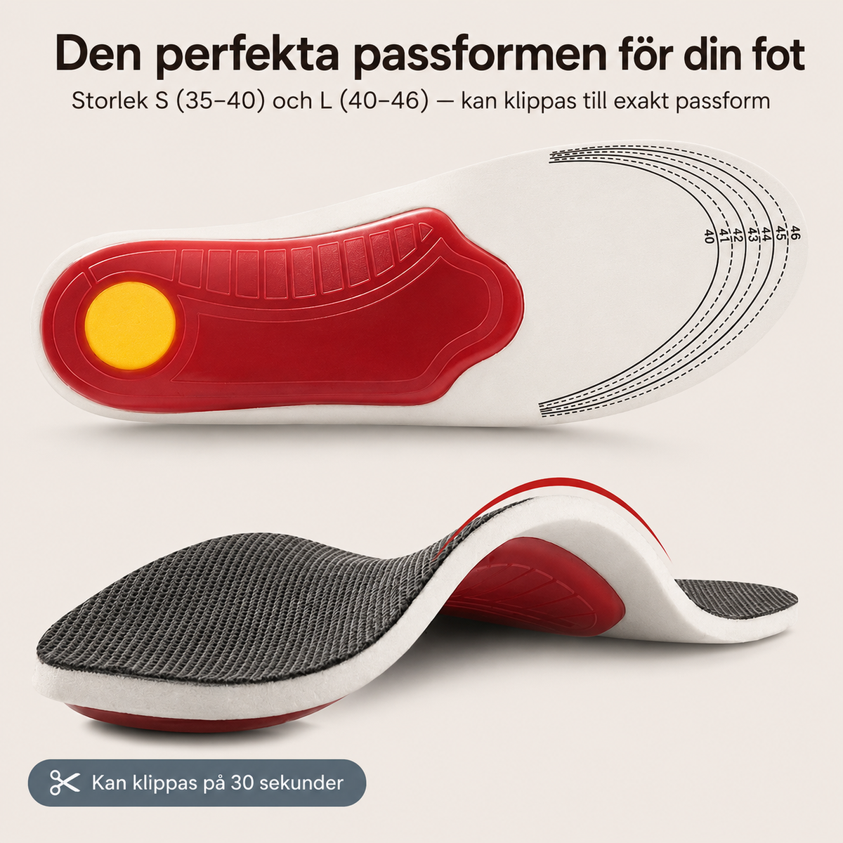 Needyknee FlexStep™ - Ortopediska stödsulor för bättre komfort hela dagen