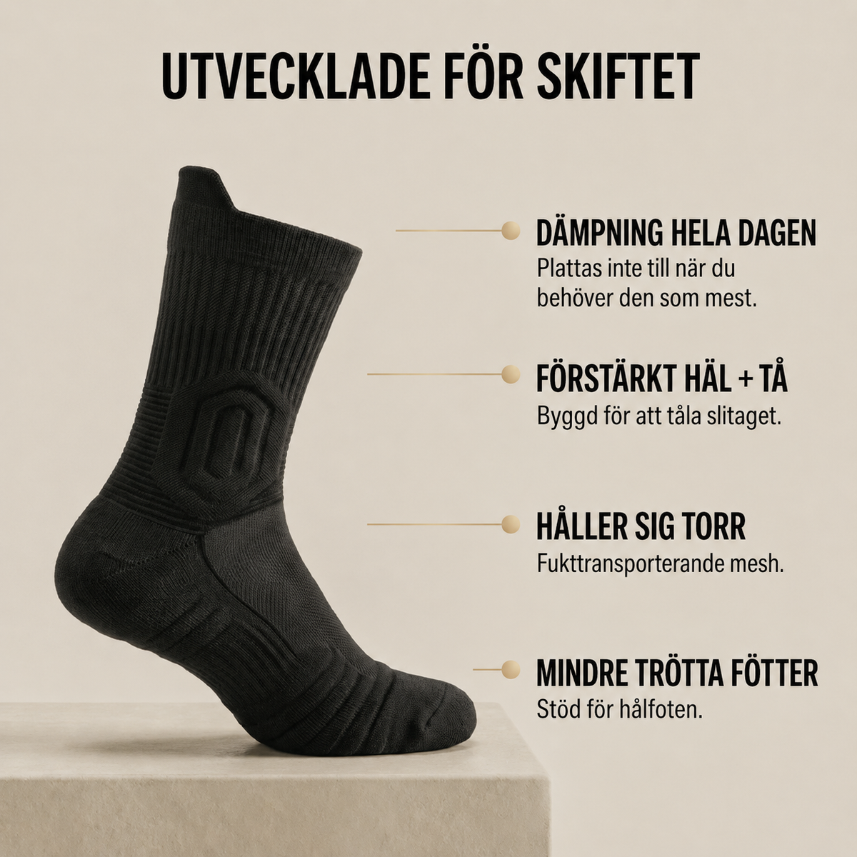 Needyknee™ Arbetsstrumpor