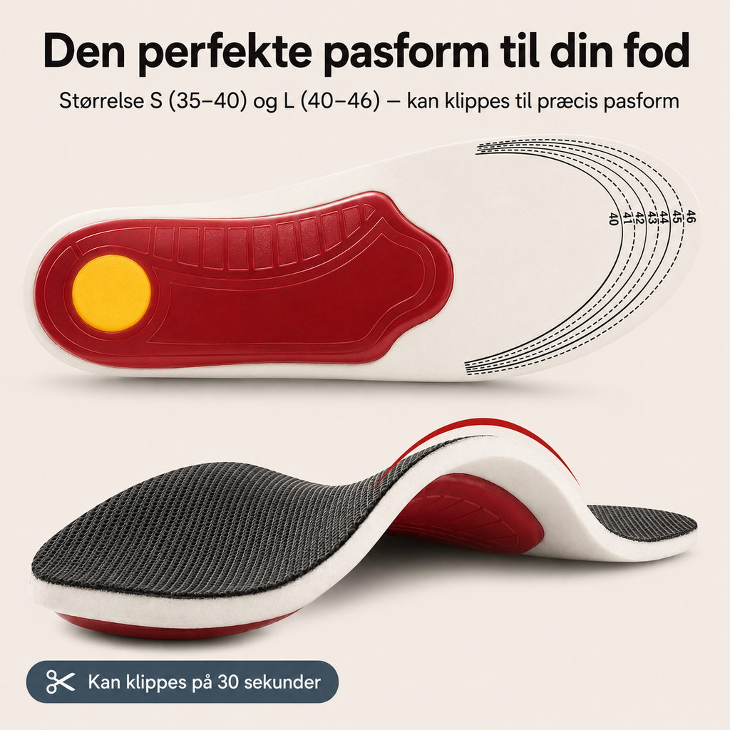 Needyknee FlexStep™ – Ortopædiske støttesåler for bedre komfort hele dagen